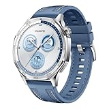 HUAWEI Watch GT 5 46 mm Smartwatch, Erweiterte Lauf- und Fahrradfunktionen, Gesundheitsmonitoring, Bis zu 14 Tage Akkulaufzeit, Kompatibel mit iOS & Android, +6 Monate erweiterte Garantie, Blau