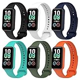 BDIG 𝟔 𝐒𝐭ü𝐜𝐤 Silikon Sport Armbänder Kompatibel mit Amazfit band 7 Armband für Damen Herren, Ersatzarmband Kompatibel mit Amazfit band 7