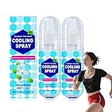 Summer Cooling Mist, 50ml Kühlspray Für Heißes Wetter - Verhindert Hitzschlag, Kühlendes Spray Für Gesicht Und Körper, Natürlicher Minzspray, Kühlendes Gesichtsspray Mist (2er)