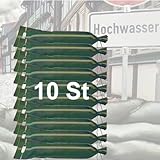 10x Brandengel® 1-Tragegriffe Sandsack Silosandsack mit Zugband 25x100cm Sandsäcke f. Hochwasser zum befüllen mit Bausand Beschwerung Wassersperre UV-beständig Silosäcke THW Feuerwehr Silosandsäcke