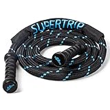 Supertrip Gewichtete Springseil Erwachsene Fitness, 360° Rotating Griffe Schweres Springseil für Ganzkörper-Muskeltraining, 3.1/3.4 Pfund (Blackblue, 2.8 Meter)