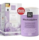 Pure Ella WECHSELJAHRE - Vitalstoffkomplex für Frauen bei Symptomen der Wechseljahre - Enthält Nachtkerzenöl, Yamswurzel und Mönchspfeffer - Natürlich, Hormonfrei, Vegan - 60 Menopause Kapseln