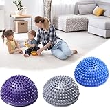 DXIA 3Pcs Balance-Igel Fitness Halbkugel, Sport Kissen für Balancetraining Koordinationstraining, Ø16 cm Massageball Igelball für Kinder & Erwachsene Fördert Koordination und Balance Fitness Training