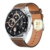 HUAWEI Watch GT 3 Smartwatch, 46 mm, Sportuhr, mit SpO2-Überwachung, Uhr mit großem Display, Trainingsuhr, Smartwatch, Braun + 38 Monate Garantie