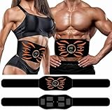 AILEDA EMS Muskelstimulator Bauchmuskeltrainer Trainingsgerät,8 Modi & 19 Intensitäten,USB aufladbares Fitness-Training,Elektrischer Muskelstimulator,für Bauch/Arm/Bein