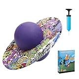 Bouncing Hopper Balance Gymnastikball Erwachsene Einfarbig Hüpfbälle mit Luftpumpe Pogo Ball Gemalt Springball Fitness Verdickt Sportball Faltbar Multi Trainingball Outdoor Wettbewerb (mit box)