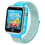 Kinder Smartwatch Telefon, Kind Uhr mit Zwei Wege Gespräch SOS MP3 Spiel Video Wiedergab Kameras Rekorder Wecker Schrittzähler Taschenrechner Taschenlampe Sportuhr für Jungen Mädche Geschenke