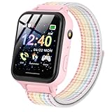 PTHTECHUS Kinder Smartwatch, Uhr Telefon für Mädchen und Jungen Telefonieren Touchscreen mit Musik Video Spiele SOS Kamera Alarm, Smart Watch für Kinder Geschenk