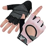 BEAST RAGE Gewichtheberhandschuhe für Männer und Frauen, Gym Handschuhe für Crossfit.Atmungsaktiv,rutschfest Silikon gepolsterte Handfläche Schutz Trainingshandschuhe für Gewichtheben (PINK, S)