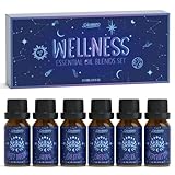 SALUBRITO Ätherisches Öle Set, Natürliche Aromatherapie Duftöle Set für Diffuser, Glücklich, Energie, Entspannung, Atmen, süßer Traum, Ätherische Ölmischungen Geschenkset für Frauen und Männer