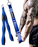 MANUEKLEAR Trizepsseil Kabelbefestigung mit größerem Bewegungsbereich, Trizeps-Pull-Down-Seil für Push-Downs, Crunches, Facepulls für professionelles Fitnessstudio (Blau)