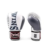 Twins Special BGVL 8 boxhandschühe - Echtes Leder - Weiß/Grau - 16 oz