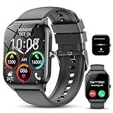 CASCHO Smartwatch Damen Herren, 1.85' HD Smart Watch, 115+ Modi, Fitness Tracker mit Bluetooth Telefonie, IP68 Wasserdicht Schrittzähler Uhr mit bis zu 30 Tage Standby für iOS und Android