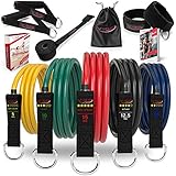 Vigo Sports Resistance Bands Expander Set mit Videokurs & PDF Anleitung - Effektives Home-Workout mit Fitnessbändern - Widerstandsband für Krafttraining