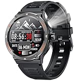 Smartwatch Uhren Armbanduhr Fitnessuhr Uhr: Smartwatch Herren Fitness Watch mit 3ATM Wasserdicht Blutdruck Sportuhr Telefonfunktion Herzfrequenz 1,53' Touchscreen Schrittzähler Kompatibel Android iOS