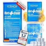 ICEHOF Kühlpads - (3er Set) Modernstes Soft-Gel, lange Kühldauer - Kühlpack Gel Kühlakku Kühlkissen Kühlkompressen Kälte-Kompresse Kühlkompresse Kühlbeutel Eisbeutel - Gefroren formbar