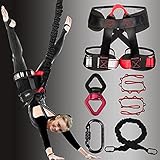 DASKING Heavy Bungee Band Set, Air Yoga Widerstand Bungee Stretch Gürtel, 4D Bungee Tanzseil, Exercise Resistance Belt Training Fitness Home Gym Professionelle Trainingsausrüstung