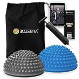 [Balance Igel Set] Balance Igel Halbkugel Fitness – 2X Halber Igelball – Balance Pods Kinder & Erwachsene Inkl. GRATIS Video-Anleitung, Pumpe, Poster & Tasche – Premium Igelball Balance Set