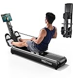 YPOO Rudergerät für Zuhause Klappbar, Magnetisches Rudergerät Leise, 16 Widerstandsstufen, mit Exklusiver APP& LCD-Datenanzeige, Doppel-Slide-Rails Stabilität, Belastbar bis 160kg, Einfacher Aufbau