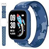 BIGGERFIVE Smartwatch Kinder, 1,8' Smartwatch Uhr Schrittzähler, Schlafmonitor, 24/7 Puls, Vibrationsalarm, IP68 Wasserdicht, Puzzlespiele mit/ohne App, für Mädchen Jungen Teens 5–16, 2 Bänder