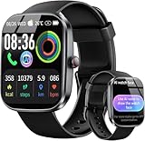 uaue AI Smartwatch Herren Damen, 1.91' Fitnessuhr Integrierte ChatGPT-AI und Telefonfunktion, Pulsuhr/Schlafmonitor/Schrittzähler/110+ Sportmodi Smart Watch, IP68 Wasserdicht Sportuhr, für Android iOS