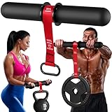 FitBeast Unterarmtrainer & Unterarmtrainer, Handgelenkroller mit dickerem Griff, Unterarmkrafttrainer mit verstellbarem Gurt - ideal für Griffkraft, Muskelaufbau, Rehabilitation (Rot)