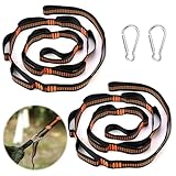 FSWWSF Hängematte Befestigung 1.5 m x 2,5 cm 2 Stück Aufhängung Gurt Kit mit 2 Hakenkarabinern für Camping Outdoor Wandern Bis 300kg