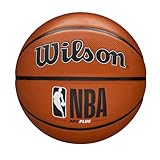 Wilson Basketball NBA DRV PLUS, Outdoor, Gummi, Größe: 7, Braun