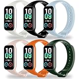 Monuary 6 Stück Armband Kompatibel mit Amazfit Band 7, Amazfit Band 7 Armband, Silikon-Ersatzbänder Buntes Armband für Amazfit Band 7