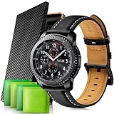 22mm Armband für Samsung Galaxy Watch 46mm, Lederarmband Ersatz für Samsung Galaxy Watch 3 45mm Armband kompatibel mit Samsung Gear S3 Frontier/Classic