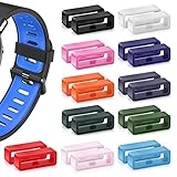 Cobee Uhrenarmbandschlaufen, 22 Stück Uhrenarmbandhalter, Uhrenarmbandhalter, Silikon Ersatzbandschlaufe für Smart Sportuhren (22 mm, 11 Farben)