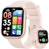 Smartwatch Damen Herren, 1.85' Zoll Touchscreen Smart Watch mit Bluetooth Anrufe, Uhr Damen Herren mit 140+ Sportmodi SpO2 Pulsuhr Schlafmonitor Schrittzähler, Armbanduhr für iOS Android