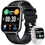 Smartwatch mit Telefonfunktion Fitnessuhr Sport Uhren -1.83 Zoll Smart Watch Herren Damen mit Wasserdicht Herzfrequenz Schlafmonitor Schrittzähler Fitness Armbanduhr 100 Sportmodi Uhr für iOS Android