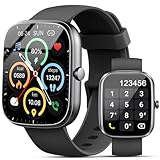 Smartwatch Herren Damen mit Telefonfunktion, 1.91' Fitnessuhr Damen, 100+Sportmodi IP68 Wasserdicht Sportuhr, Smart Watch mit Schrittzähler, Herzfrequenz, SpO2, Schlafmonitor, Uhren für iOS Android