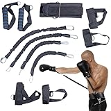 MuscleForge® Widerstandsband-Set für Box- und Sprungtraining, Trainingsband-Set mit Gurt und Aufsätzen für das motorische Training, Boxgeräte für zuhause, Functional und Box Trainingsgerät