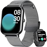 Smartwatch Fitnessuhr mit Telefonfunktion Uhren - Herren Fitness Armbanduhr mit SpO2 Pulsuhr Schlafmonitor Schrittzähler Uhr 1.83 Zoll Smart Watch Wasserdichte 100+ Sportmodi Sportuhr für Android ios