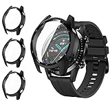 Vancle 3 Stück Schutzhülle für Huawei Watch GT2 46 mm, Displayschutzfolie aus Hartglas, ultradünn, für Huawei Watch GT2 46 mm