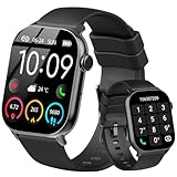 Smartwatch Herren Damen, 1,96' HD Smartwatch Damen mit Telefonfunktion, Smart Watch Fitnessuhr 113+ Sportmodi, IP68 Wasserdicht, Sportuhr mit Herzfrequenz Schlafmonitor Schrittzähler, für Android iOS