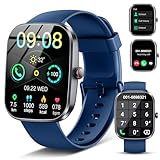 Smartwatch Damen Herren, 1.91'' Zoll HD Smart Watch mit Bluetooth Anrufe, Fitness Tracker Schrittzähler mit 110+ Sportmodi, Schlafmonitor SpO2 Herzfrequenz, IP68 Wasserdicht Fitnessuhr für Android iOS