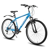 Hiland 29 Zoll Mountainbike, 21-Gang Doppel V-Bremsen MTB, Mountainbike für Erwachsene Männer Frauen Blau