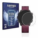 Savvies 6 Stück Schutzfolie für Garmin Forerunner 245/245 Music / 45 Displayschutz-Folie Ultra-Transparent