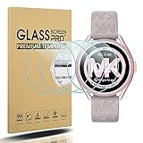 Diruite 4-Stück Displayschutz für Michael Kors Women's MKGO Gen 5E 43mm Schutzfolie,HD Glas für Michael Kors Women's Gen 5E 42mm Intelligente Uhr [Anti-Kratzen] [Anti-Öl] [Keine-Blasenfrei]