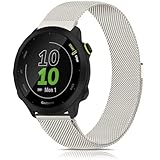 YLK Garmin Armband für Garmin Forerunner 165/165 Music/Forerunner 55 / Forerunner 245/245 Music / 645/645 Music für Damen Herren, 20mm Metall Armbänder, Sport Ersatzarmband (Sternenlicht)