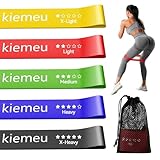Kiemeu Miniband Fitness Gummiband für Sport, Gymnastikband elastisches Band Trainingsbänder Gummi Fitnessbänder Set, 6 cm verbreiterte Version