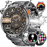 LIGE Smartwatch Herren, 1.85'HD IPS Screen Fitness Watch, 730mAh Android Smartwatch, IP68 Wasserdicht/120+Sport Modus/Schlaf Überwachung/Herzfrequenz Überwachung, Unterstützt Android iOS Mens Watches