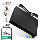 Vesta+ Balance Pad Schwarz M + Fitnessband + Fitness APP, Testsieger bei Balance Pads als Stabilisationstrainer & Balance Kissen, Balance Board M Pad als Balance-Pad, Balancepad Physio, Balancekissen