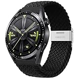 Songsier Armband für Huawei Watch GT 4 46mm/ GT 5 46mm/ GT 3 46mm/ GT 2 46mm/ GT, 22mm Verstellbares Atmungsaktives Weiches Stretch Uhrenarmband für Huawei Watch GT 3 Pro 46mm/ GT 2e/ GT Runner