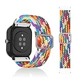 SeNool 20mm Armband für Amazfit GTR Mini/Amazfit GTS 4/GTS 4 Mini/GTS 3/GTS 2e/GTS 2 Mini, Nylon Geflochtenes Sport Uhrenarmbänder Ersatzarmband Armbänder Klettarmband für Amazfit GTS 2 -Irisierend