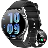 Blackview Smartwatch Herren Damen, 1,43'' AMOLED-Bildschirm, Virtuelle Always-On-Uhr, Fitnessuhr mit Telefonfunktion, tätigen/empfangen, Sportuhr, Schrittzähler, Puls-Schlaf-Monitor, für Android iOS