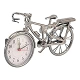 Zerodis Fahrrad-Tischuhr, Vintage-Tisch-Fahrraduhr, Tischuhr, Tischuhr, Kunst, Wanddekoration, Schreibtisch-Regaluhren, Tickt Nicht, Batteriebetrieben, Zuhause, Dekorative Geschenkidee